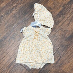 Butterfly romper and matching hat